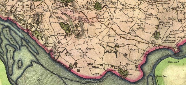 Extract from the Greenwood map of Lancashire, 1818